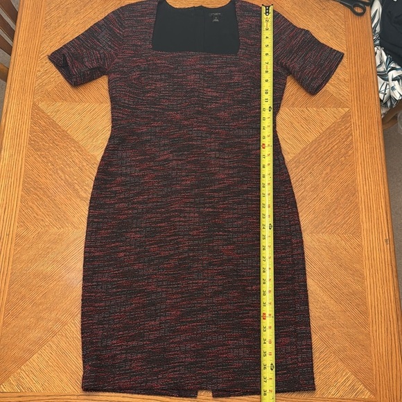 Ann Taylor Black and Red Tweed Dress Size 10 Petite - Picture 8 of 10